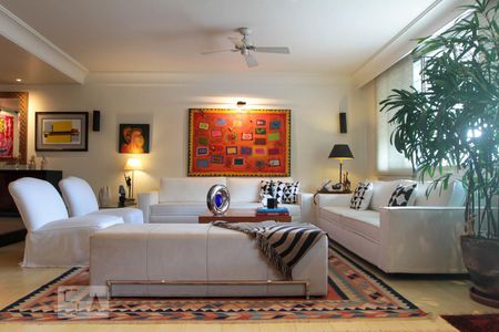 Sala de apartamento à venda com 3 quartos, 136m² em Leblon, Rio de Janeiro