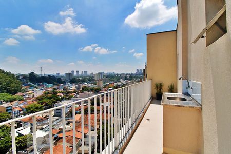 Varanda da Sala de apartamento à venda com 1 quarto, 79m² em Parque Santos Dumont, Taboão da Serra