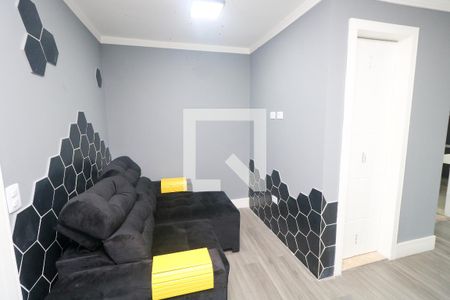 Sala de apartamento à venda com 1 quarto, 50m² em Jardim Alzira Franco, Santo André