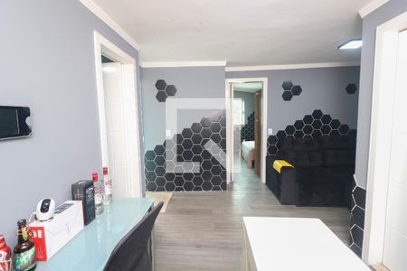 Sala de apartamento à venda com 1 quarto, 50m² em Jardim Alzira Franco, Santo André