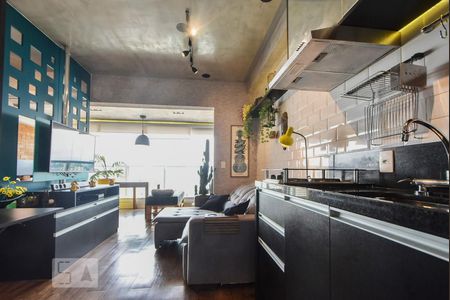 Sala de kitnet/studio para alugar com 1 quarto, 35m² em Brooklin Paulista, São Paulo