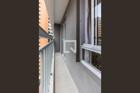 Varanda da Sala de apartamento à venda com 1 quarto, 31m² em Pinheiros, São Paulo