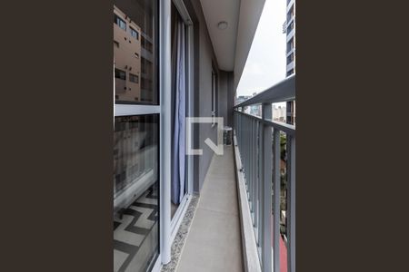 Varanda da Sala de apartamento à venda com 1 quarto, 31m² em Pinheiros, São Paulo