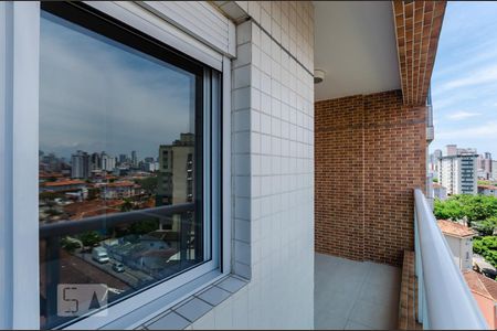 Varanda de apartamento para alugar com 1 quarto, 49m² em Macuco, Santos