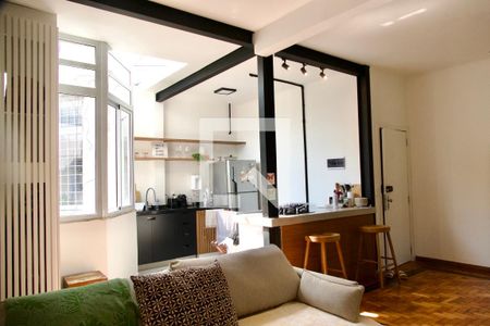 Sala  de apartamento à venda com 1 quarto, 61m² em Jardim Botânico, Rio de Janeiro