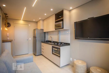 Sala / Cozinha de apartamento para alugar com 1 quarto, 26m² em Vila Guarani (z Sul), São Paulo