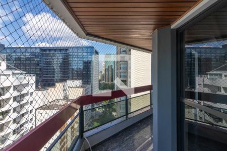 Varanda da Sala de apartamento para alugar com 4 quartos, 144m² em Itaim Bibi, São Paulo