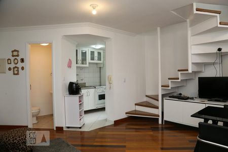 Sala  de apartamento à venda com 1 quarto, 52m² em Vila Andrade, São Paulo