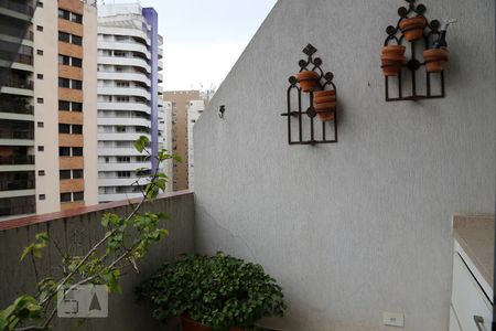 Varanda da Sala de apartamento à venda com 1 quarto, 52m² em Vila Andrade, São Paulo