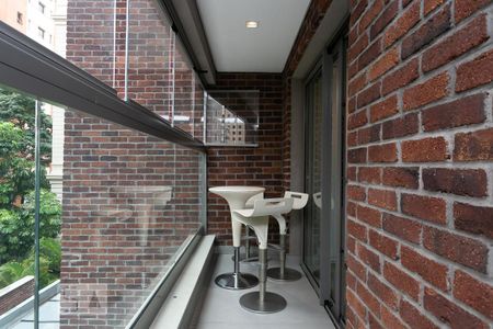 Varanda de apartamento à venda com 1 quarto, 35m² em Jardim Paulista, São Paulo