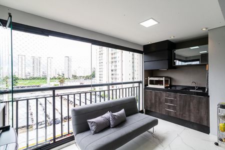 Varanda gourmet de apartamento à venda com 2 quartos, 88m² em Campestre, Santo André