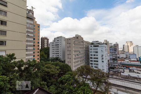 Quarto - vista de apartamento para alugar com 1 quarto, 53m² em Cerqueira César, São Paulo