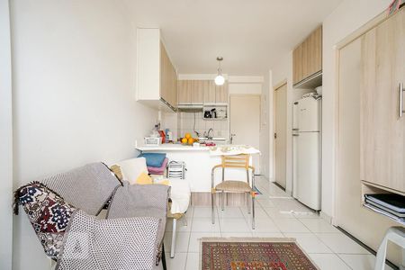 Sala e cozinha de apartamento à venda com 1 quarto, 32m² em Brás, São Paulo