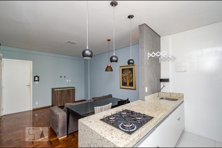 Cozinha de apartamento para alugar com 1 quarto, 44m² em Barro Preto, Belo Horizonte