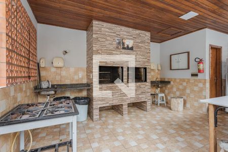 Área comum - Salão de festas de apartamento à venda com 1 quarto, 51m² em São Sebastião, Porto Alegre