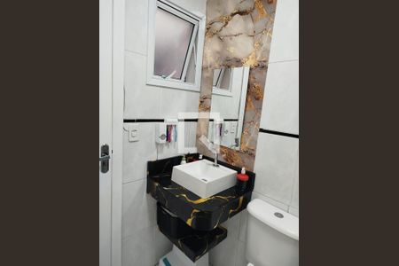 Banheiro de apartamento à venda com 2 quartos, 68m² em Vila Homero Thon, Santo André