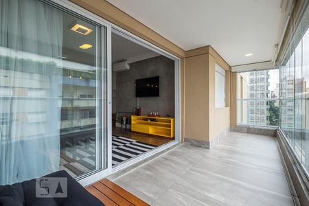 Sala - Varanda de apartamento para alugar com 1 quarto, 48m² em Consolação, São Paulo