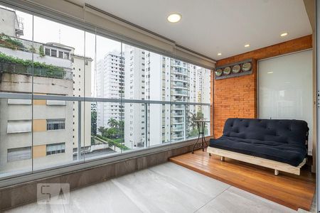 Sala - Varanda de apartamento para alugar com 1 quarto, 48m² em Consolação, São Paulo