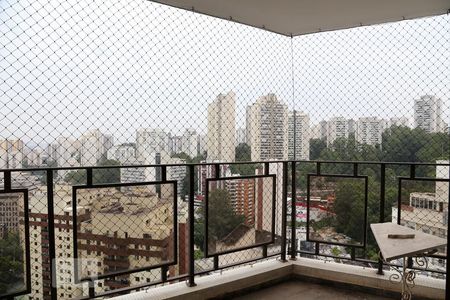 Varanda da Sala de apartamento à venda com 3 quartos, 217m² em Vila Andrade, São Paulo