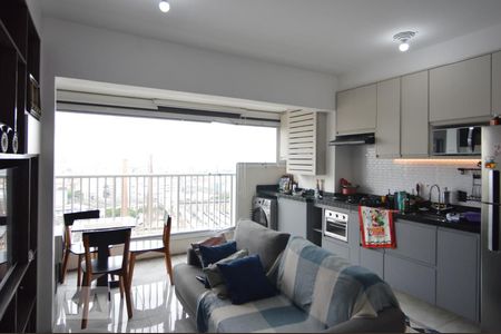 Sala e cozinha de apartamento à venda com 1 quarto, 39m² em Jardim Brasília (zona Norte), São Paulo