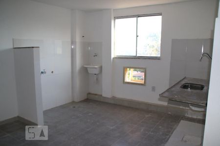 Sala/Cozinha de Apartamento com 2 quartos, 53m² Taquara