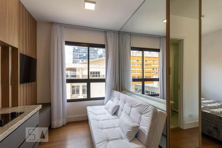 Sala de apartamento para alugar com 1 quarto, 28m² em Centro, Curitiba