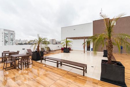 Área comum - Área de convivência na cobertura de apartamento para alugar com 1 quarto, 32m² em Jardim da Glória, São Paulo