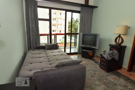Sala de apartamento para alugar com 1 quarto, 42m² em Loteamento João Batista Julião, Guarujá