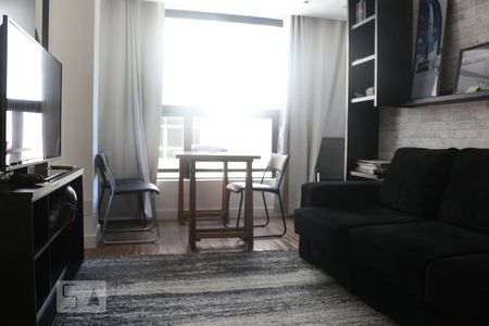 Sala de apartamento para alugar com 1 quarto, 42m² em Itararé, São Vicente