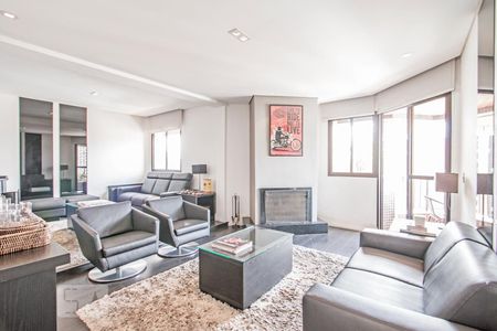 Sala de estar e Sala de TV de apartamento à venda com 4 quartos, 150m² em Campo Belo, São Paulo
