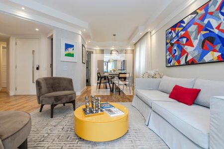 Sala de apartamento à venda com 3 quartos, 121m² em Brooklin Novo, São Paulo