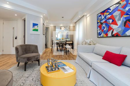 Sala de apartamento à venda com 3 quartos, 121m² em Brooklin Novo, São Paulo