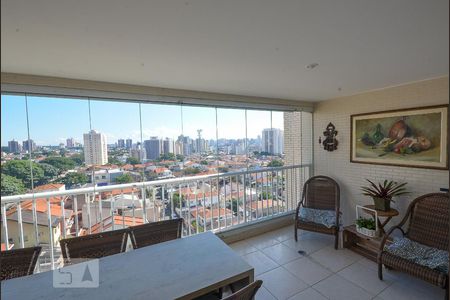 Varanda da Sala de apartamento à venda com 3 quartos, 141m² em Vila Gumercindo, São Paulo
