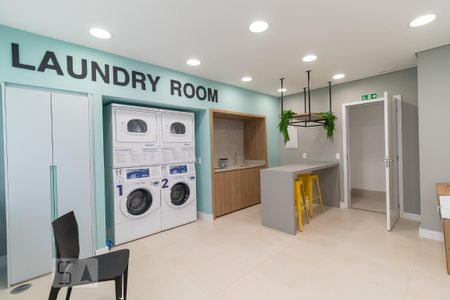 Studio para alugar com 25m², 1 quarto e sem vaga Studio para alugar com 25m², 1 quarto e sem vagaLavanderia