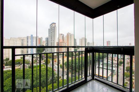 Varanda do quarto de apartamento à venda com 1 quarto, 43m² em Campestre, Santo André