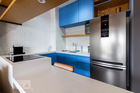 Cozinha de kitnet/studio para alugar com 1 quarto, 43m² em Itaim Bibi, São Paulo