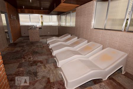 Área Comum - Sauna de apartamento para alugar com 3 quartos, 105m² em Barra Funda, Guarujá