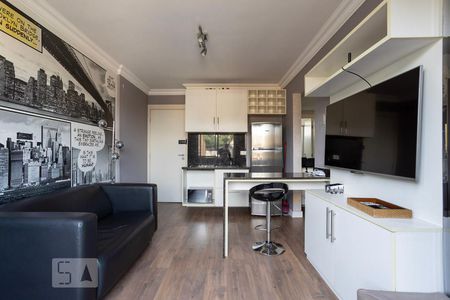 Sala/Cozinha de kitnet/studio para alugar com 1 quarto, 37m² em Alto da Glória, Curitiba