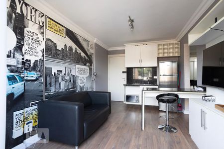 Sala/Cozinha de kitnet/studio para alugar com 1 quarto, 37m² em Alto da Glória, Curitiba