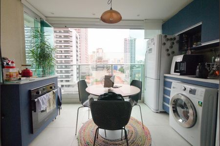 Varanda/Cozinha de apartamento à venda com 1 quarto, 40m² em Paraíso, São Paulo
