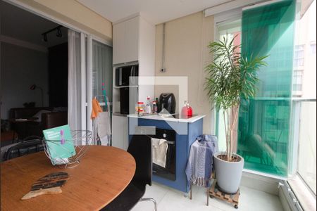 Varanda/Cozinha de apartamento à venda com 1 quarto, 40m² em Paraíso, São Paulo