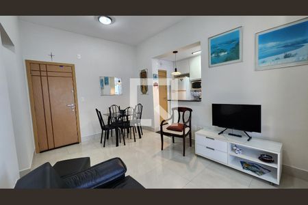 Sala de apartamento para alugar com 1 quarto, 60m² em Embaré, Santos