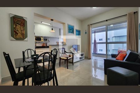 Sala de apartamento para alugar com 1 quarto, 60m² em Embaré, Santos