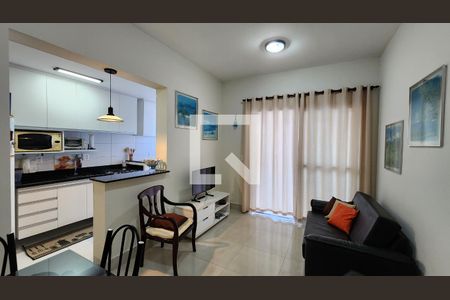 Sala de apartamento para alugar com 1 quarto, 60m² em Embaré, Santos