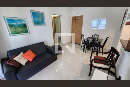 Sala de apartamento para alugar com 1 quarto, 60m² em Embaré, Santos