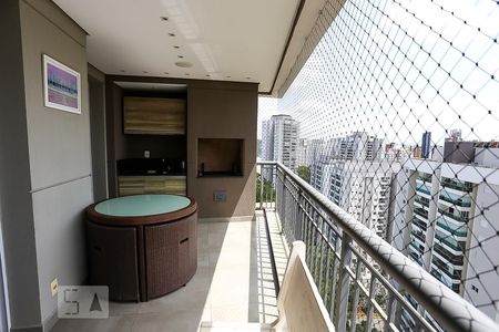 Varanda da Sala de apartamento à venda com 3 quartos, 150m² em Vila Andrade, São Paulo