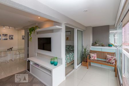 Varanda de apartamento à venda com 1 quarto, 49m² em Campo Belo, São Paulo