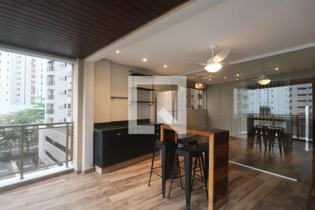 Sala de apartamento para alugar com 4 quartos, 194m² em Barra Funda, Guarujá
