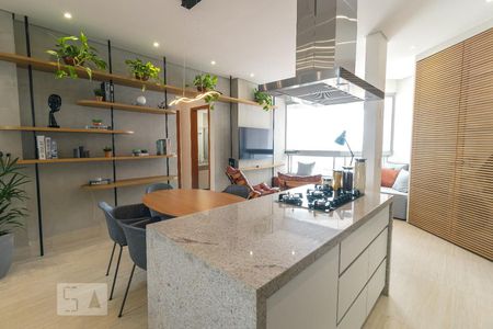 Sala de Estar de apartamento para alugar com 2 quartos, 66m² em Setor Bueno, Goiânia