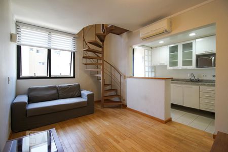 Sala de apartamento à venda com 1 quarto, 50m² em Vila Olímpia, São Paulo
